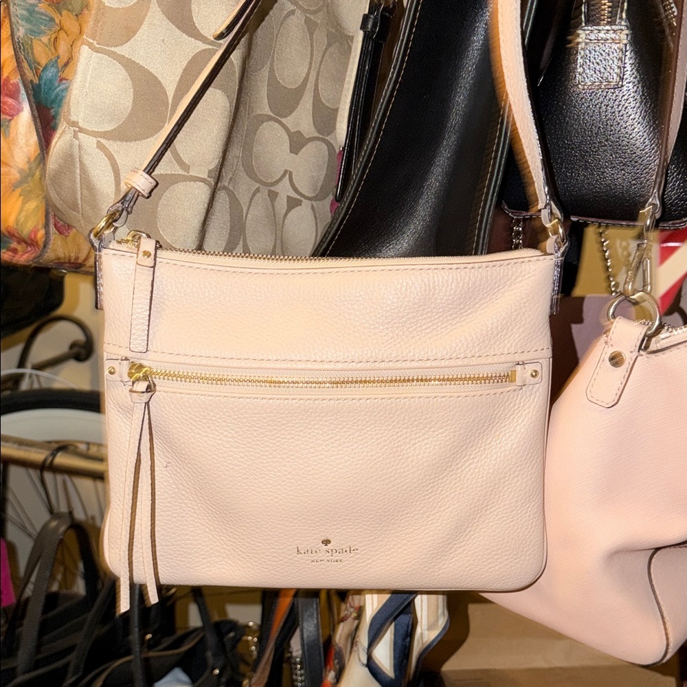 Kate Spade Cream Leather Crossbody Bag